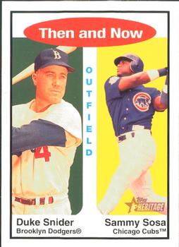 2001 Topps Heritage - Then and Now #TH2 Duke Snider / Sammy Sosa  Front