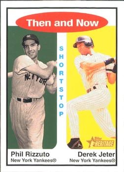 2001 Topps Heritage - Then and Now #TH4 Phil Rizzuto / Derek Jeter Front