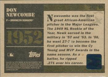 2001 Topps Heritage - Time Capsule #THTC-DN Don Newcombe Back