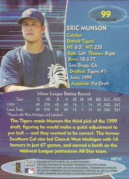 2000 Finest - Refractors #99 Eric Munson Back