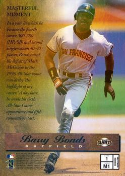 1997 Finest - Refractors #1 Barry Bonds Back