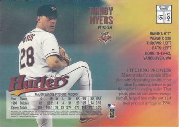 1997 Finest - Refractors #91 Randy Myers Back