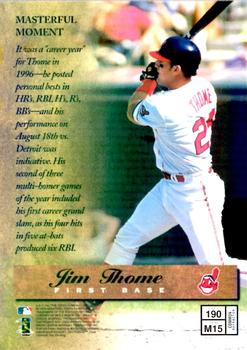 1997 Finest - Refractors #190 Jim Thome Back