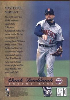1997 Finest - Refractors #214 Chuck Knoblauch Back