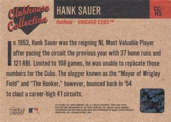 2002 Topps Heritage - Clubhouse Collection #CC-HS Hank Sauer Back