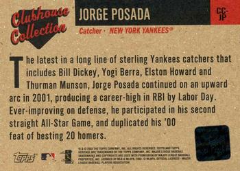 2002 Topps Heritage - Clubhouse Collection #CC-JP Jorge Posada Back
