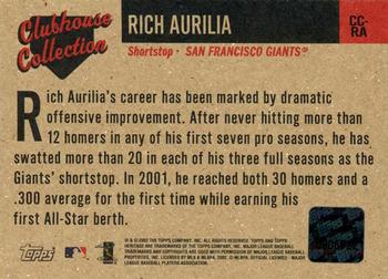 2002 Topps Heritage - Clubhouse Collection #CC-RA Rich Aurilia Back