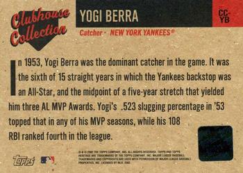 2002 Topps Heritage - Clubhouse Collection #CC-YB Yogi Berra Back