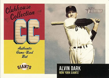2002 Topps Heritage - Clubhouse Collection #CC-AD Alvin Dark Front