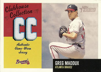 2002 Topps Heritage - Clubhouse Collection #CC-GM Greg Maddux Front