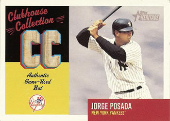 2002 Topps Heritage - Clubhouse Collection #CC-JP Jorge Posada Front