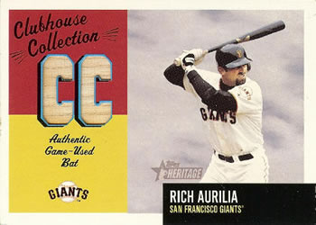2002 Topps Heritage - Clubhouse Collection #CC-RA Rich Aurilia Front