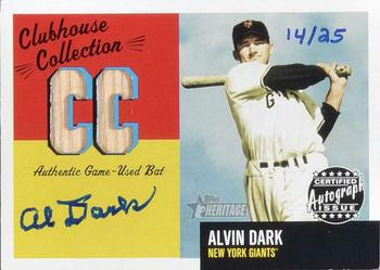 2002 Topps Heritage - Clubhouse Collection Autographs #CCAAD Alvin Dark Front