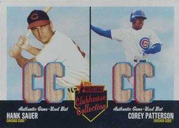 2002 Topps Heritage - Clubhouse Collection Duos #CC2SP Hank Sauer / Corey Patterson Front