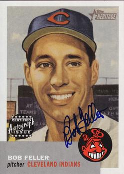 2002 Topps Heritage - Real One Autographs #RO-BF Bob Feller Front