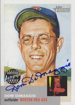 2002 Topps Heritage - Real One Autographs #RO-DD Dom DiMaggio Front
