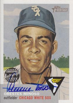 2002 Topps Heritage - Real One Autographs #RO-OM Minnie Minoso Front