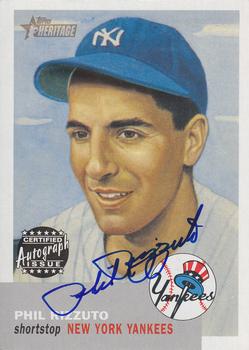 2002 Topps Heritage - Real One Autographs #RO-PR Phil Rizzuto Front