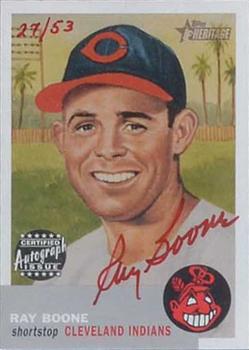 2002 Topps Heritage - Real One Autographs Red Ink #RO-RB Ray Boone Front