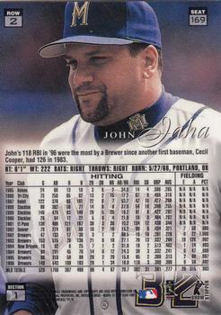 1997 Flair Showcase #169 John Jaha Back