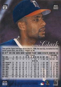 1997 Flair Showcase #173 Tony Clark Back