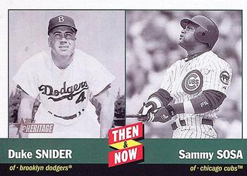 2002 Topps Heritage - Then and Now #TN7 Duke Snider / Sammy Sosa Front