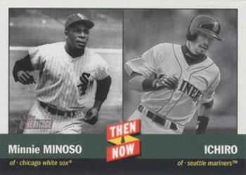 2002 Topps Heritage - Then and Now #TN4 Minnie Minoso / Ichiro Front