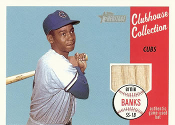 2003 Topps Heritage - Clubhouse Collection Relics #CC-EB Ernie Banks Front