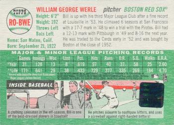 2003 Topps Heritage - Real One Autographs #RO-BWE Bill Werle Back