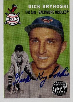 2003 Topps Heritage - Real One Autographs #RO-DK Dick Kryhoski Front