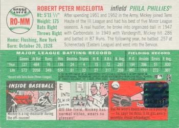 2003 Topps Heritage - Real One Autographs #RO-MM Mickey Micelotta Back