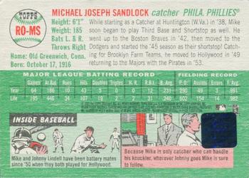 2003 Topps Heritage - Real One Autographs #RO-MS Mike Sandlock Back