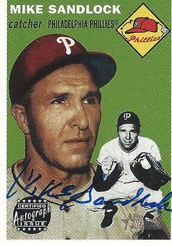 2003 Topps Heritage - Real One Autographs #RO-MS Mike Sandlock Front