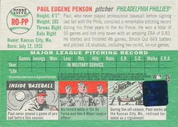 2003 Topps Heritage - Real One Autographs #RO-PP Paul Penson Back