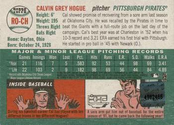 2003 Topps Heritage - Real One Autographs Red Ink #RO-CH Cal Hogue Back