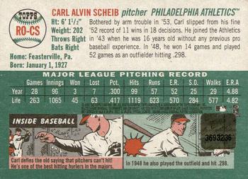2003 Topps Heritage - Real One Autographs Red Ink #RO-CS Carl Scheib Back