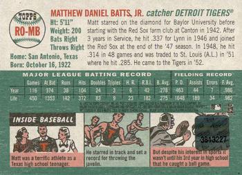2003 Topps Heritage - Real One Autographs Red Ink #RO-MB Matt Batts Back