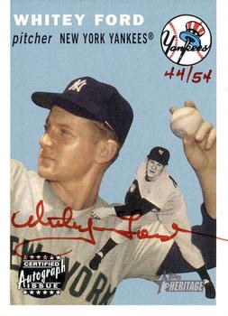 2003 Topps Heritage - Real One Autographs Red Ink #RO-WF Whitey Ford Front