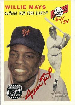 2003 Topps Heritage - Real One Autographs Red Ink #RO-WM Willie Mays Front