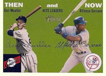 2003 Topps Heritage - Then and Now #TN4 Don Mueller / Alfonso Soriano Front