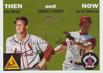 2003 Topps Heritage - Then and Now #TN5 Stan Musial / Garret Anderson Front