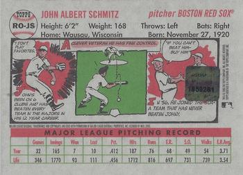 2005 Topps Heritage - Real One Autographs #RO-JS Johnny Schmitz Back