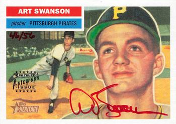 2005 Topps Heritage - Real One Autographs Red Ink #RO-AS Art Swanson Front