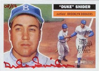 2005 Topps Heritage - Real One Autographs Red Ink #RO-DS Duke Snider Front