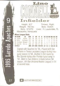 1995 Multi-Ad Laredo Apaches #11 Lino Connell Back
