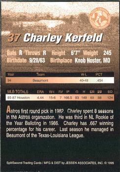 1995 SplitSecond Abilene Prairie Dogs #15 Charley Kerfeld Back