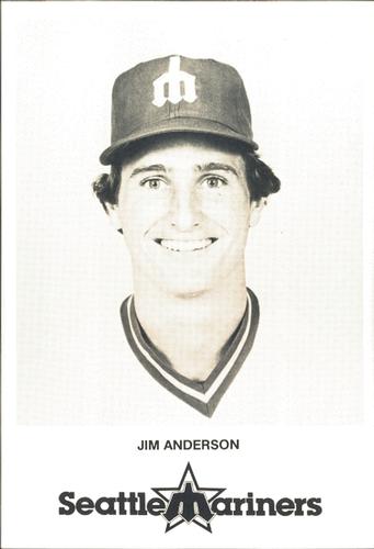 1980 Seattle Mariners Postcards #NNO Jim Anderson Front