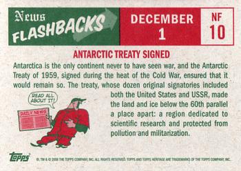 2008 Topps Heritage - News Flashbacks #NF10 Antarctic Treaty Signed Back