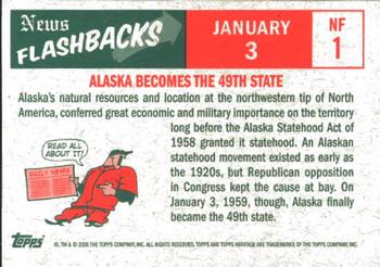 2008 Topps Heritage - News Flashbacks #NF1 Alaska Becomes the 49th State Back