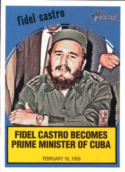 2008 Topps Heritage - News Flashbacks #NF3 Fidel Castro Becomes Prime Minister of Cuba Front